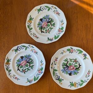 Booths Woodstock Dessert Plate- Set of 3